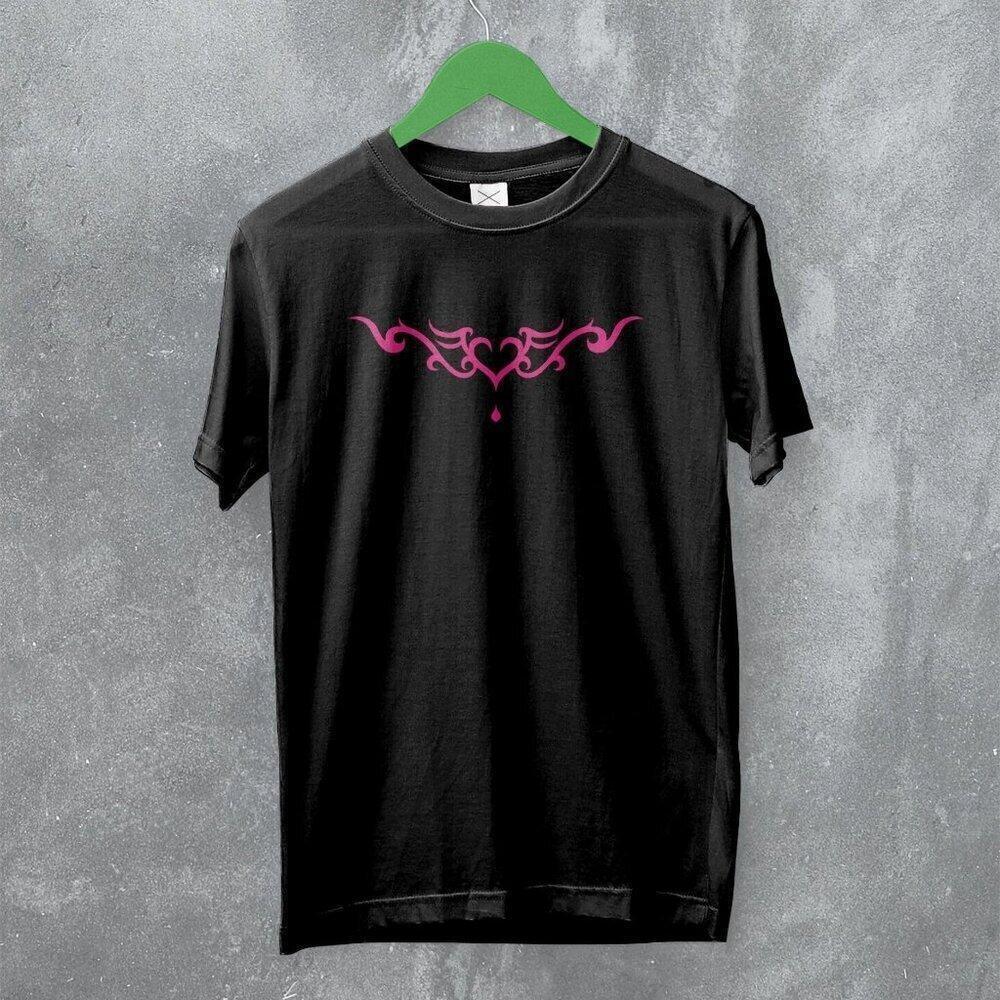 Y2K Heart Tattoo Girly Romantic Cute Trend Fashion Art Graphic T-Shirt 152